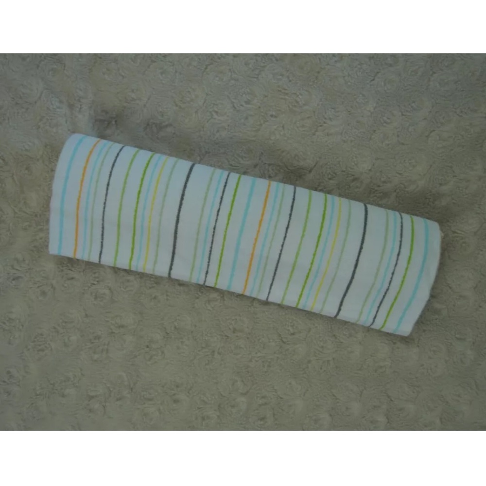 Koala Baby Stripes Receiving Blanket Flannel White Green Gray Yellow Blue Orange